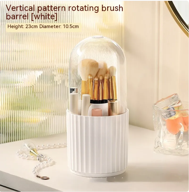 Covered Makeup Brush Organizer