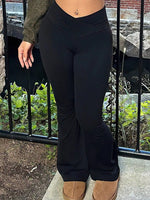 High-Waisted V-Cut Flare Active Pants