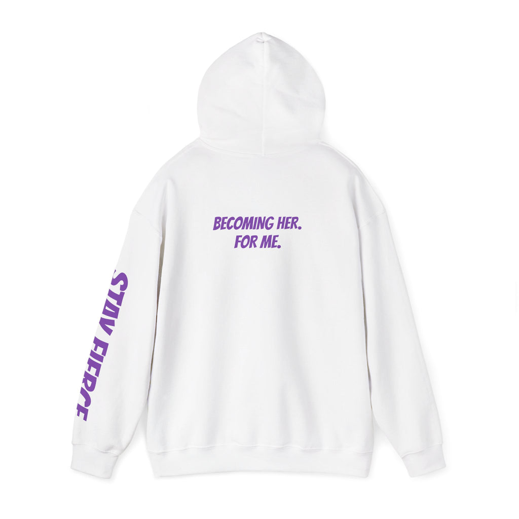 Sassys Becoming Her For Me | Personalized Back-Print Hoodie