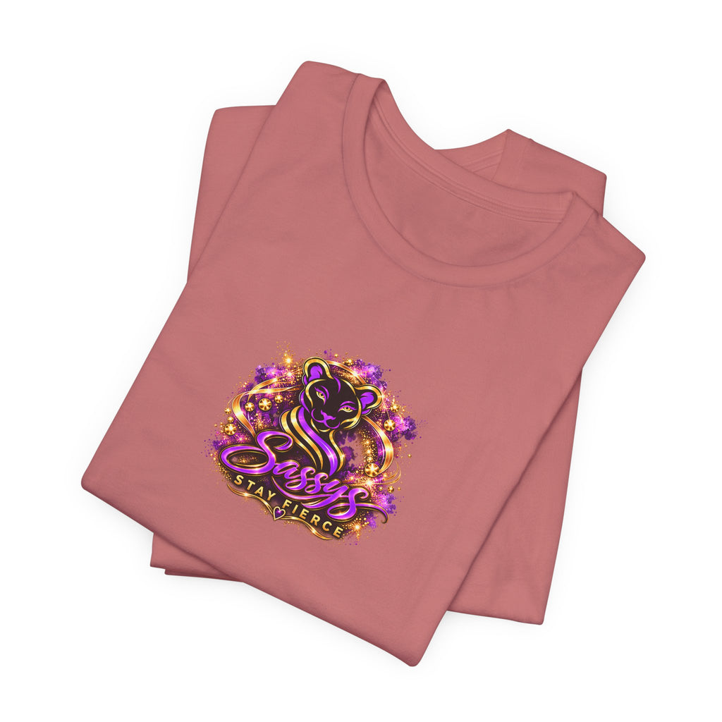Sassys A Little Sass A Lot of Strength | Personalized Back-Print T-Shirt
