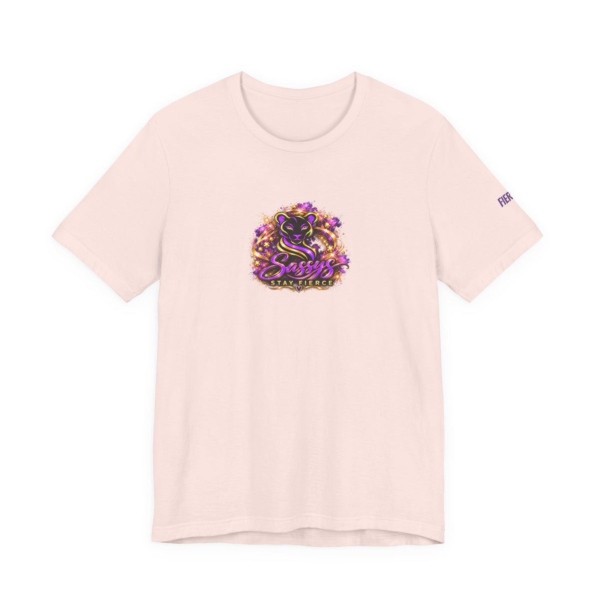 Sassys Stay Fierce Lioness | Personalized Chest-Print Tee