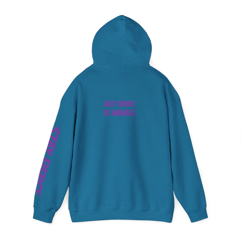 Sassys Not Yours to Manage | Personalized Back-Print Hoodie