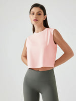 Millennia Round Neck Cropped Active Tank