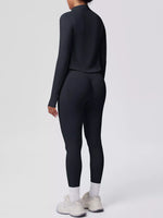 Tank & Zip-Up Jacket and Leggings Three-Piece Active Set