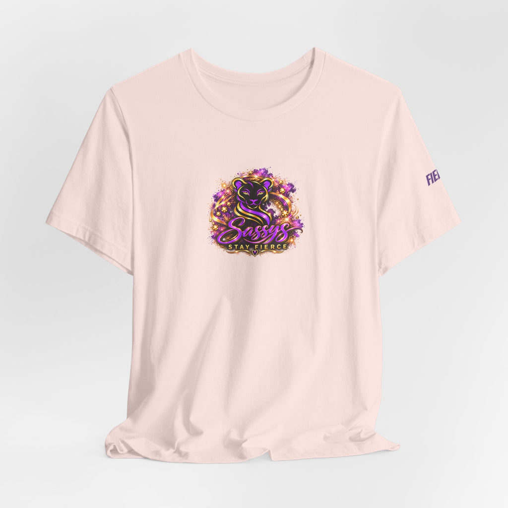 Sassys Stay Fierce Lioness | Personalized Chest-Print Tee