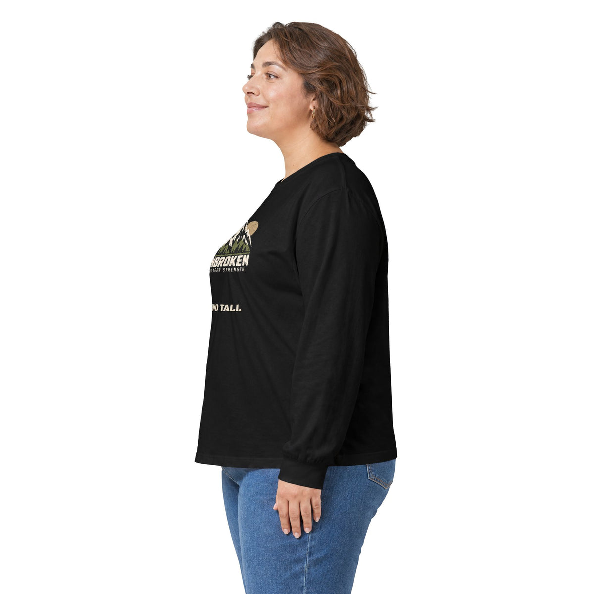 UNBROKEN Mountain | Earn Your Strength Personalized Long-Sleeve Tee