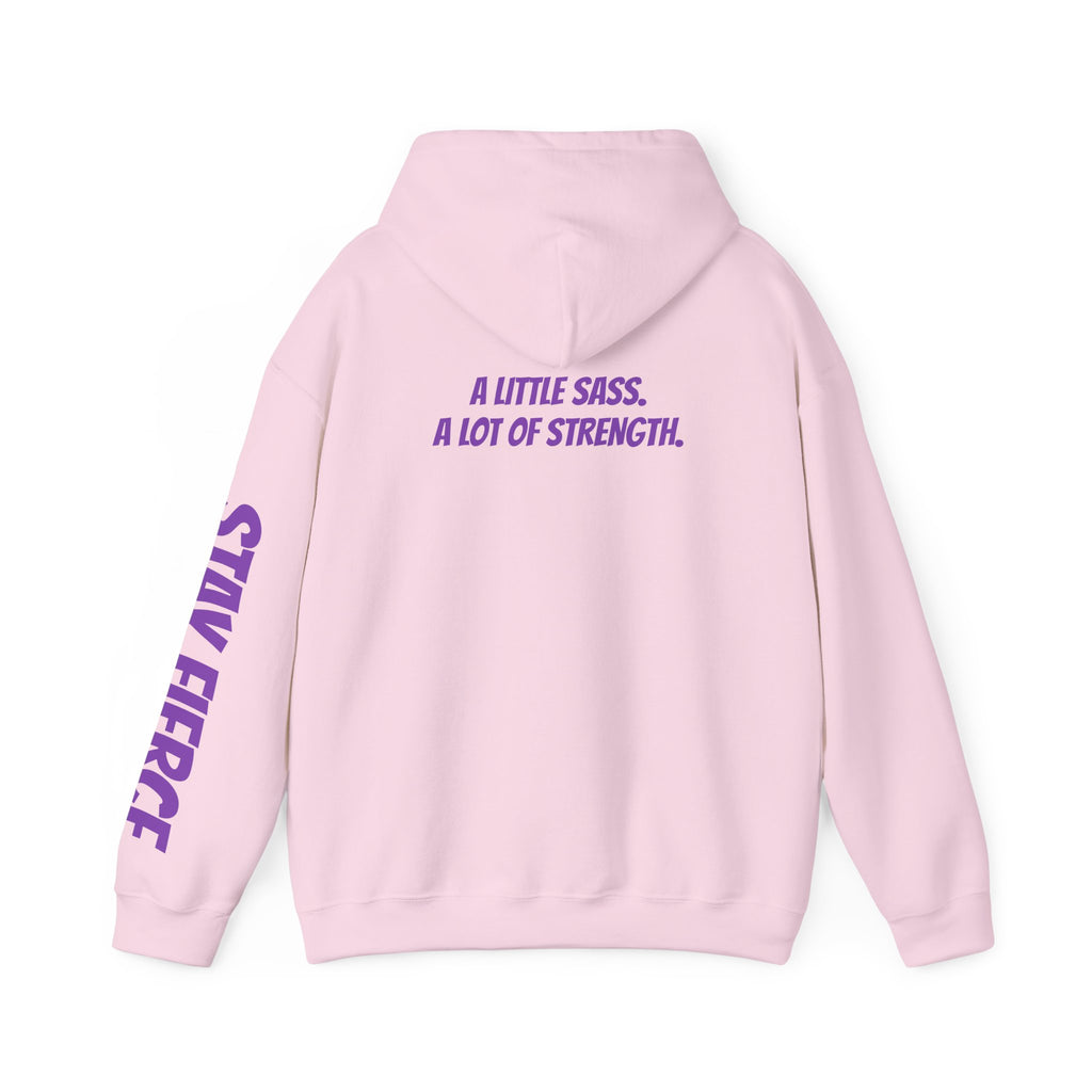Sassys A Little Sass A Lot of Strength | Personalized Back-Print Hoodie