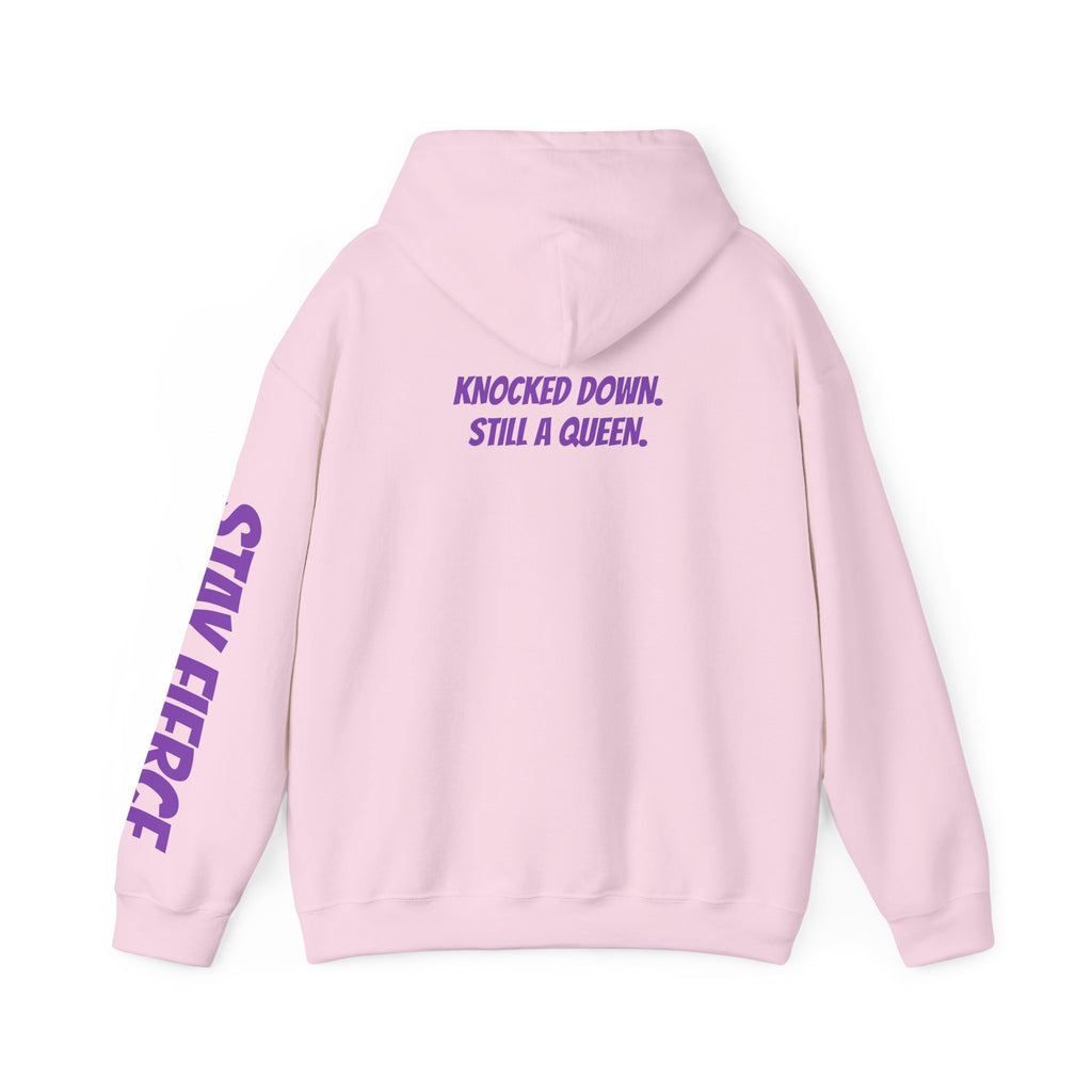 Sassys Knocked Down Still a Queen | Personalized Back-Print Hoodie