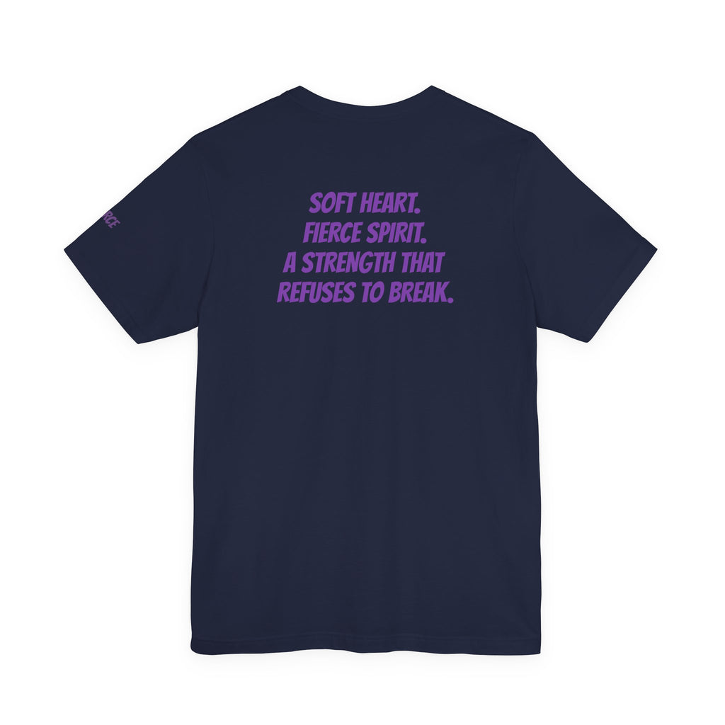 Sassys Soft Heart Fierce Spirit | Personalized Back-Print T-Shirt