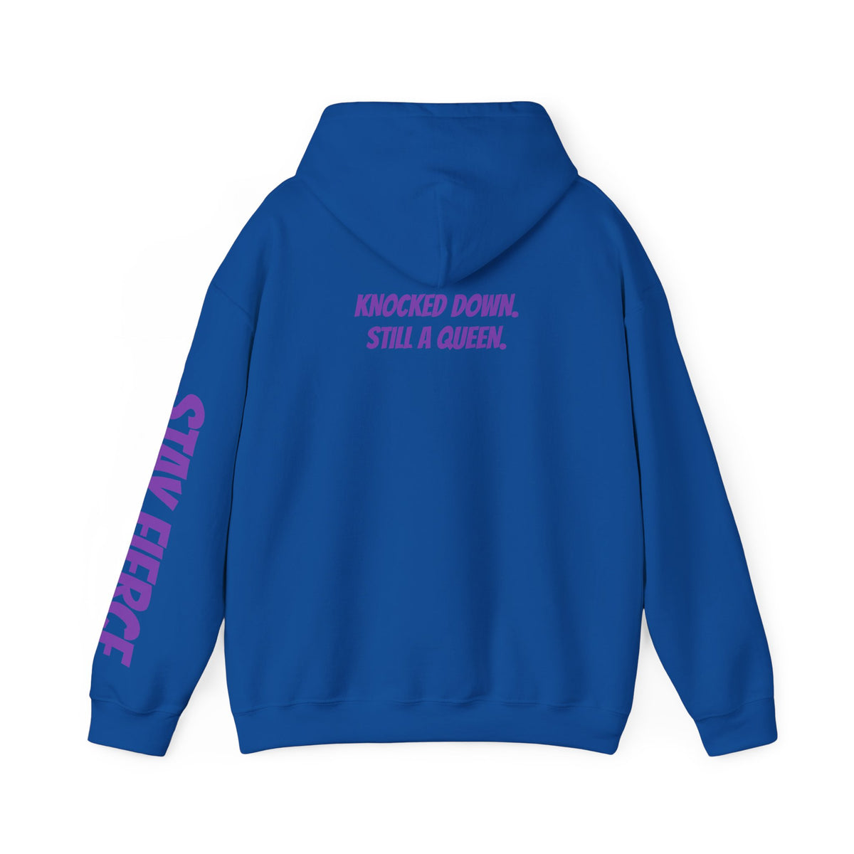 Sassys Knocked Down Still a Queen | Personalized Back-Print Hoodie