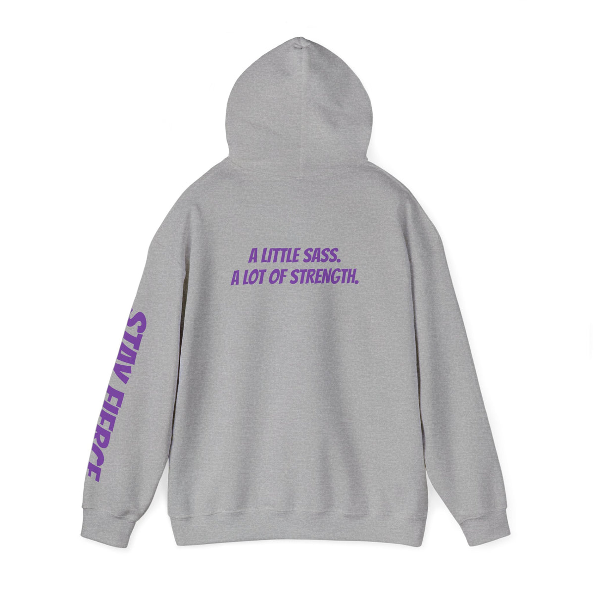 Sassys A Little Sass A Lot of Strength | Personalized Back-Print Hoodie