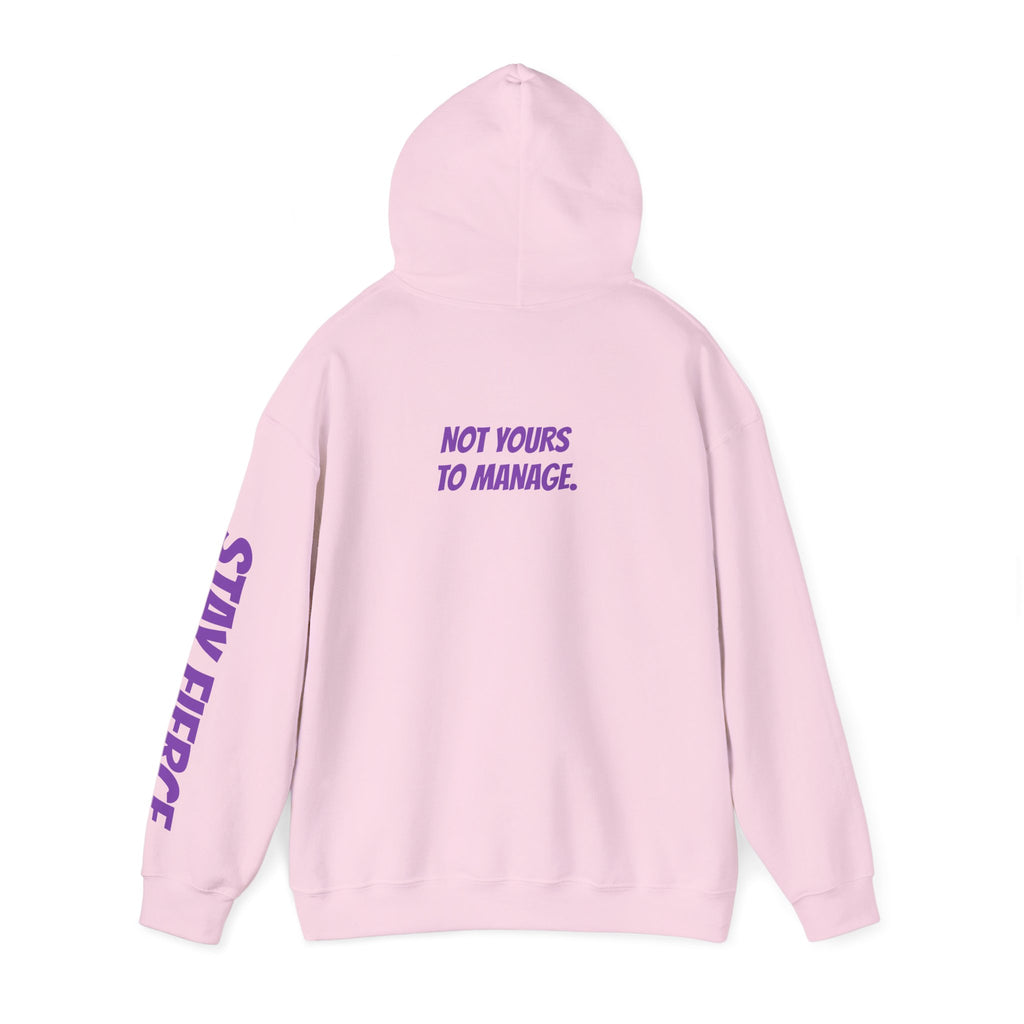 Sassys Not Yours to Manage | Personalized Back-Print Hoodie
