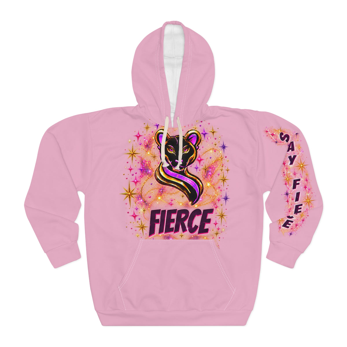 Butterfly Sparkle Lioness | Signature Back AOP Hoodie — No Brand Wording