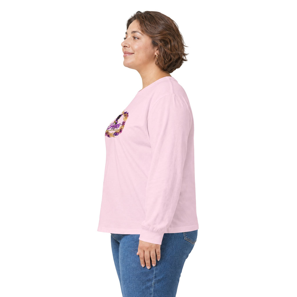 Sassys Butterfly Sparkle | Personalized Long-Sleeve Tee
