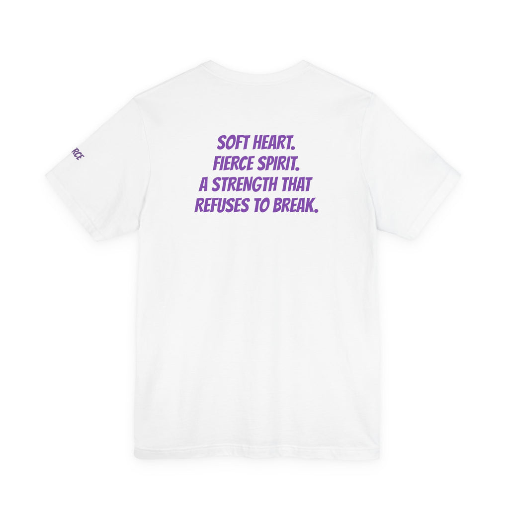 Sassys Soft Heart Fierce Spirit | Personalized Back-Print T-Shirt