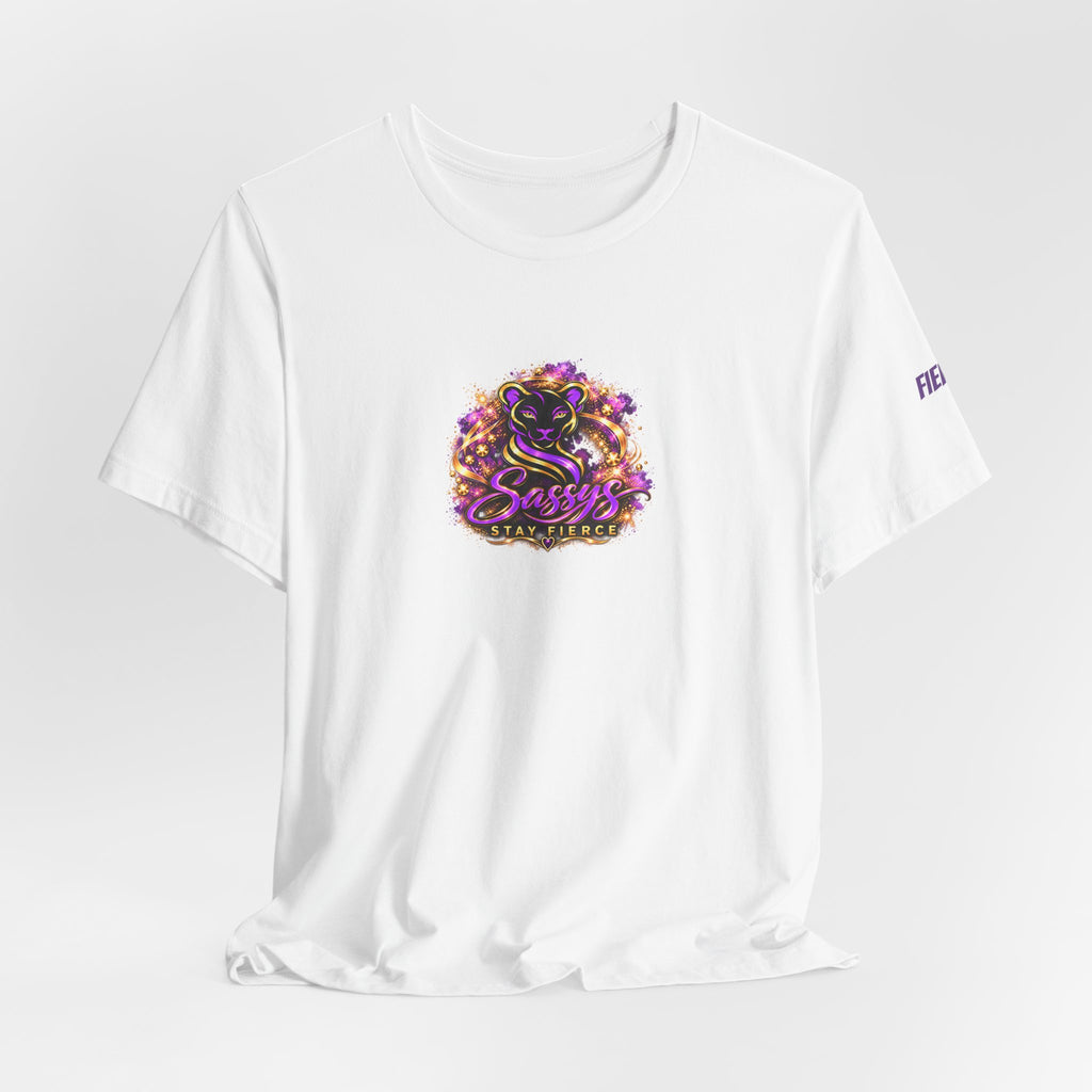 Sassys A Little Sass A Lot of Strength | Personalized Back-Print T-Shirt