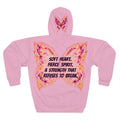 Sassys Butterfly Sparkle | Signature Back AOP Hoodie — Branded Front