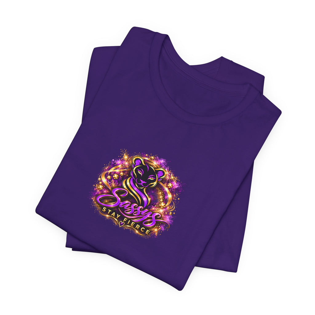 Sassys Stay Fierce Lioness | Personalized Chest-Print Tee