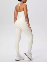 Halter Neck Cami and High-Waisted Leggings Active Set