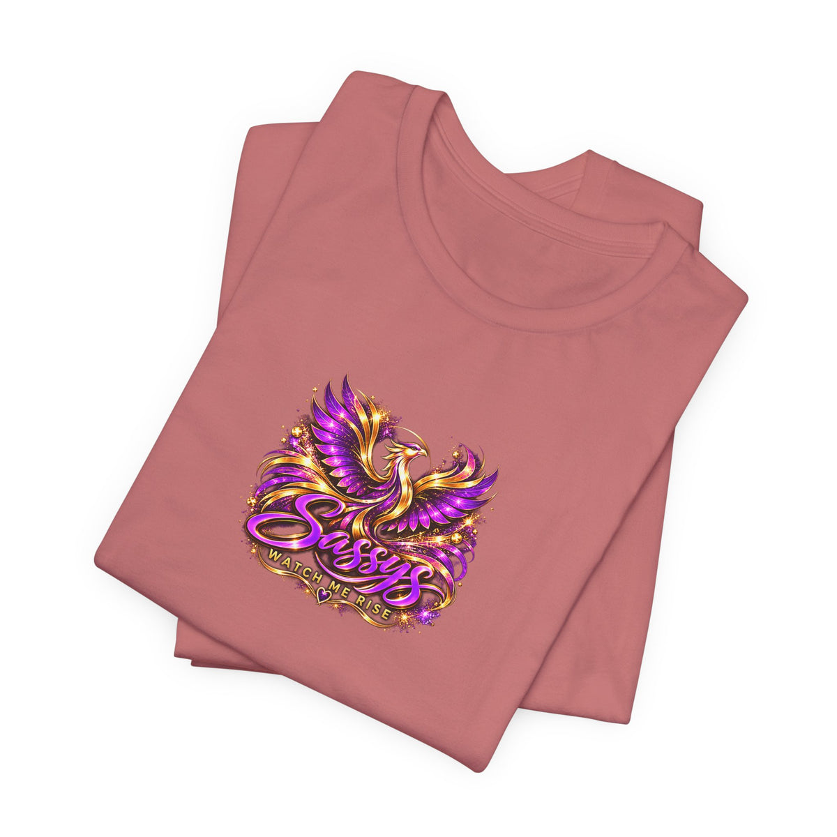 Sassys Watch Me Rise Phoenix | Personalized Chest-Print Tee