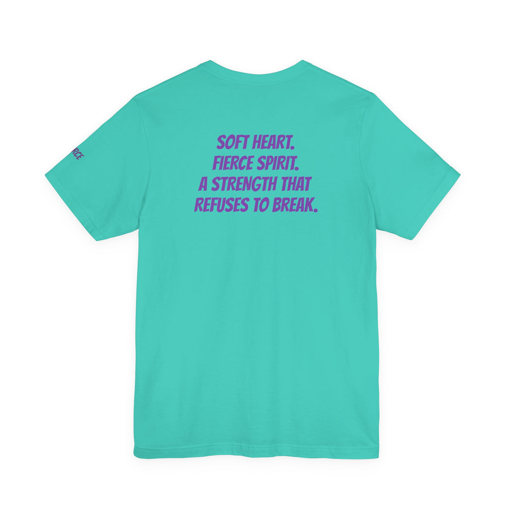 Sassys Soft Heart Fierce Spirit | Personalized Back-Print T-Shirt