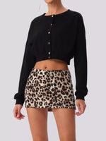 Cropped Button-Down Active Cardigan