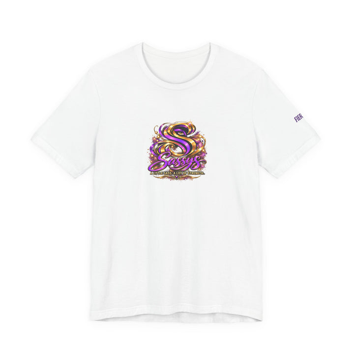 Sassys A Little Sass A Lot of Strength | Personalized Chest-Print Tee