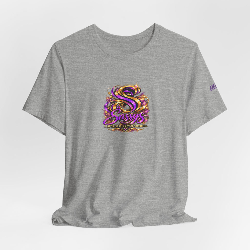 Sassys A Little Sass A Lot of Strength | Personalized Chest-Print Tee