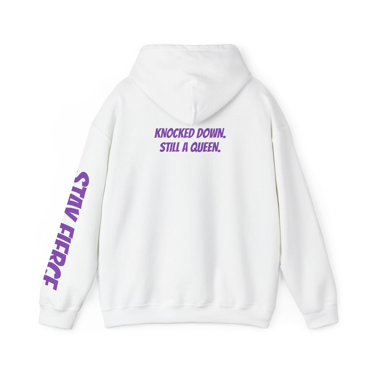 Sassys Knocked Down Still a Queen | Personalized Back-Print Hoodie