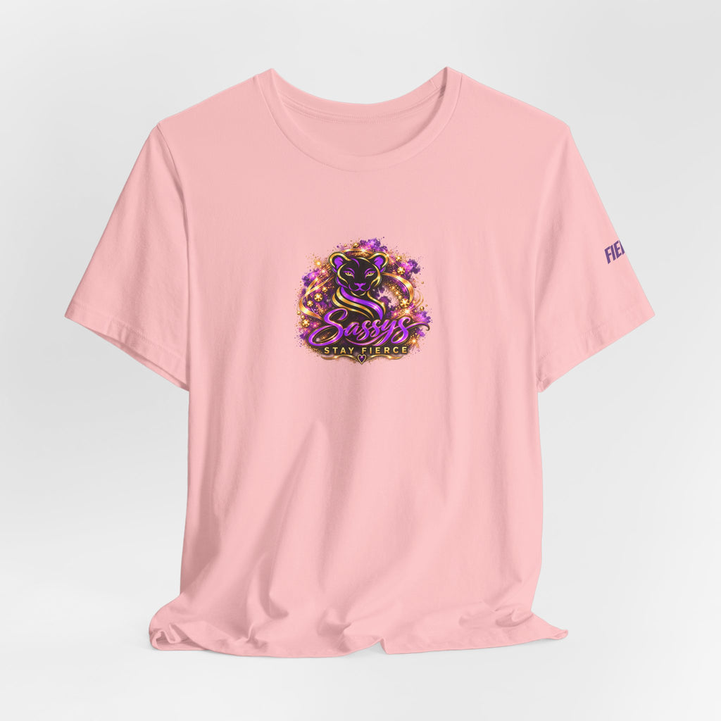 Sassys She Bent She Never Broke | Personalized Back-Print T-Shirt