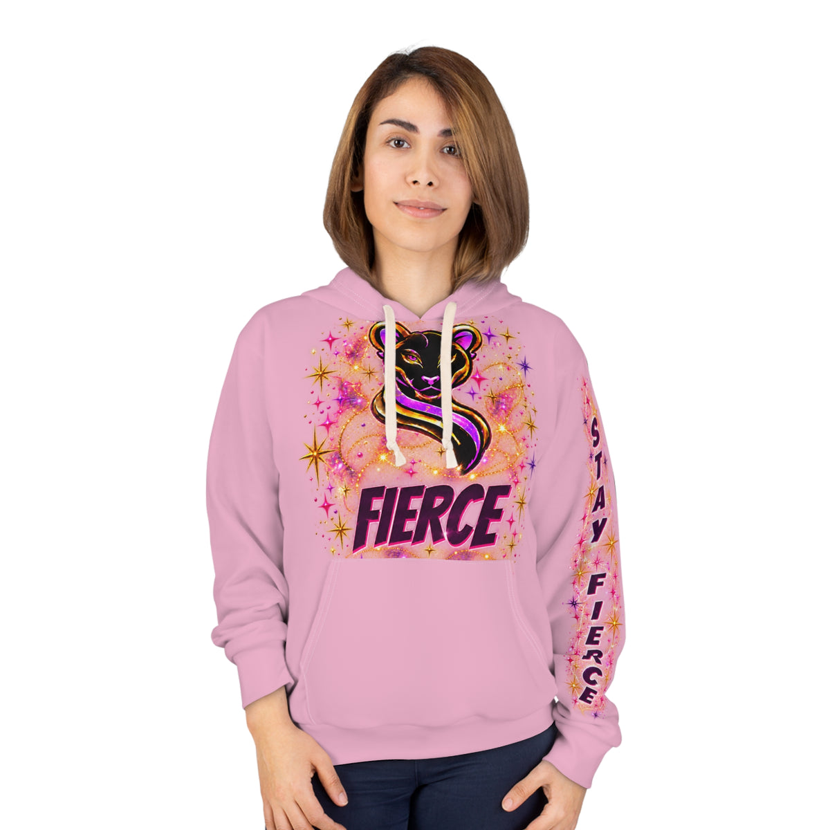 Butterfly Sparkle Lioness | Signature Back AOP Hoodie — No Brand Wording
