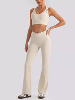 Seamless Criss-Cross V-Neck Tank and Leggings Active Set