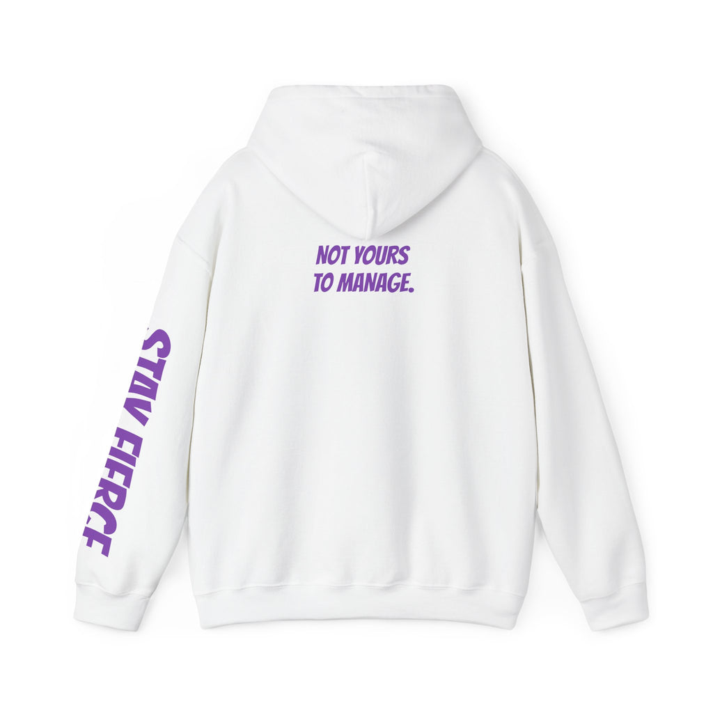 Sassys Not Yours to Manage | Personalized Back-Print Hoodie