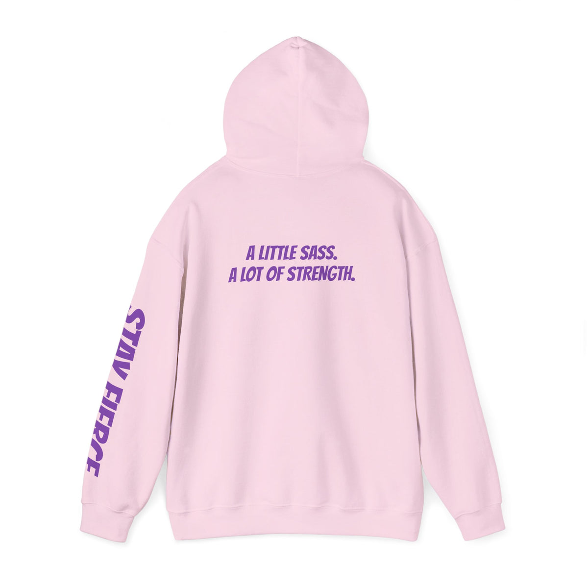 Sassys A Little Sass A Lot of Strength | Personalized Back-Print Hoodie