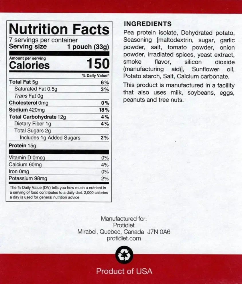 ProtiDiet BBQ Protein Crisps · 7 Pouches