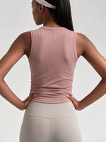 Ribbed Ruched Active Tank