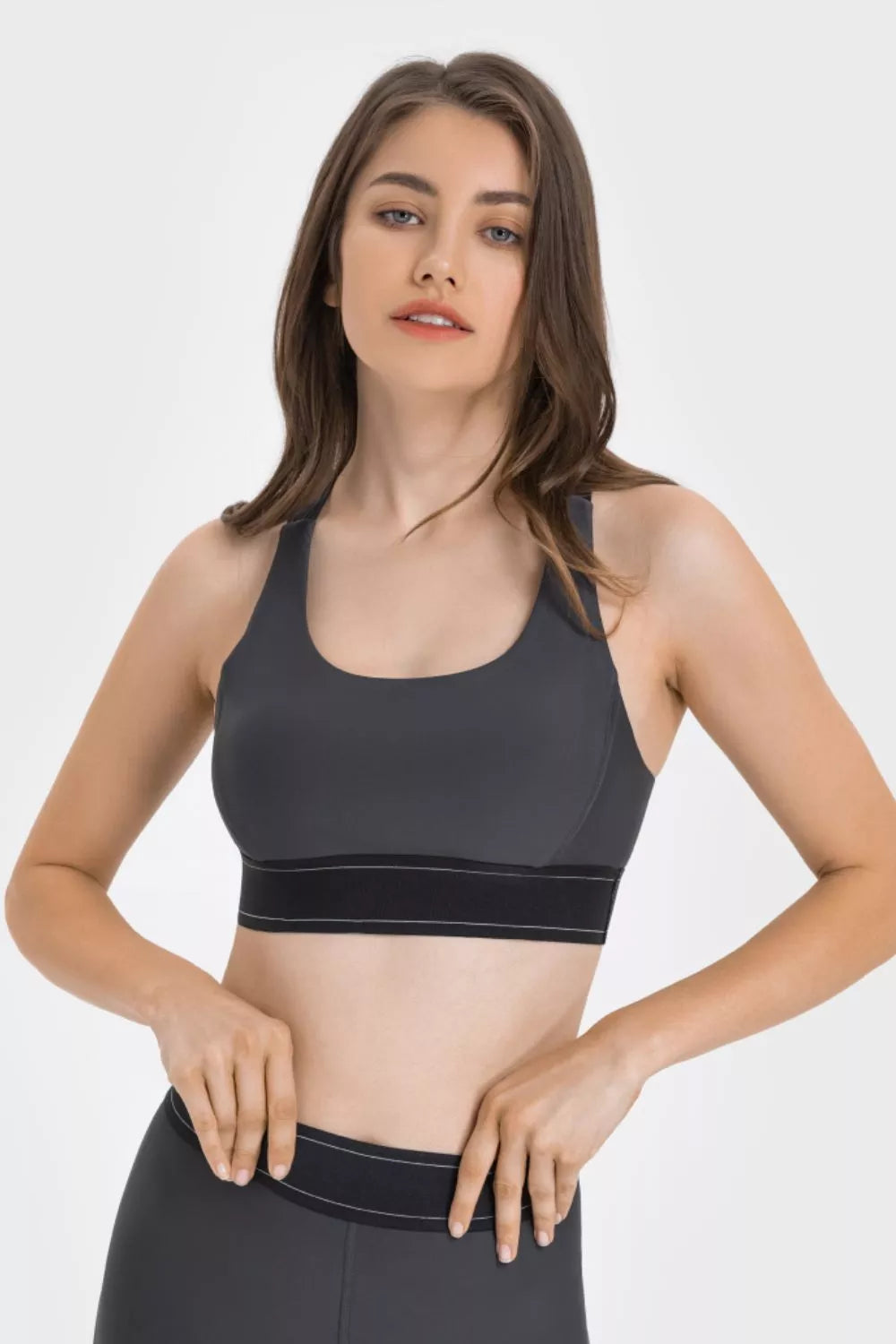 Millennia Contrast Sports Bra · detail view