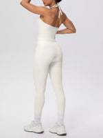Halter Neck Cami and High-Waisted Leggings Active Set