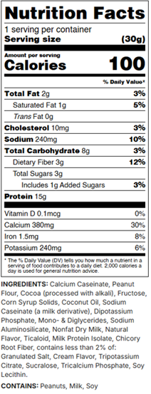Chocolate Peanut Butter Protein Shake · 7 Packets